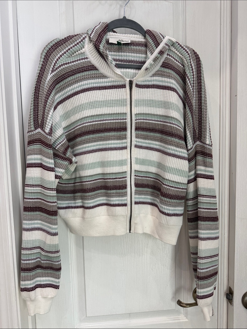 Anthropologie Daily Practice waffle knit hoodie